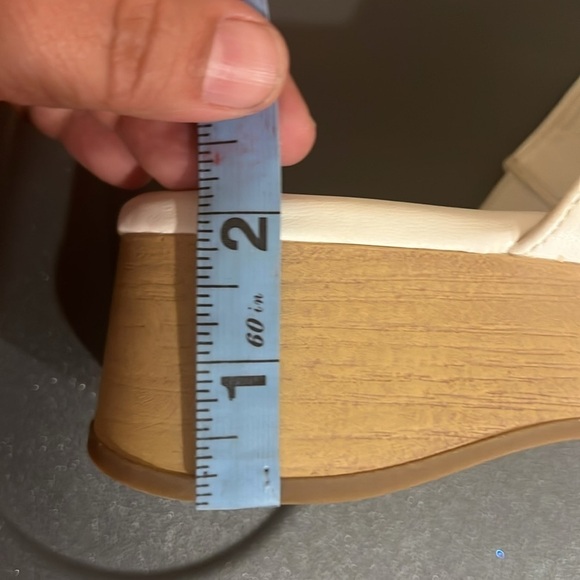 Sam & Libby Indie White Knot Platform Sandals Y2K Boho Retro Size 6 - Picture 16 of 16